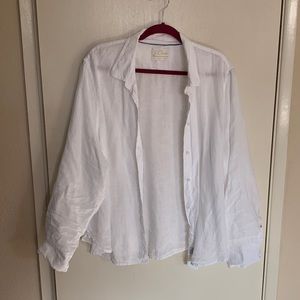 JCrew White Slim-fit Baird McNutt Irish linen shirt